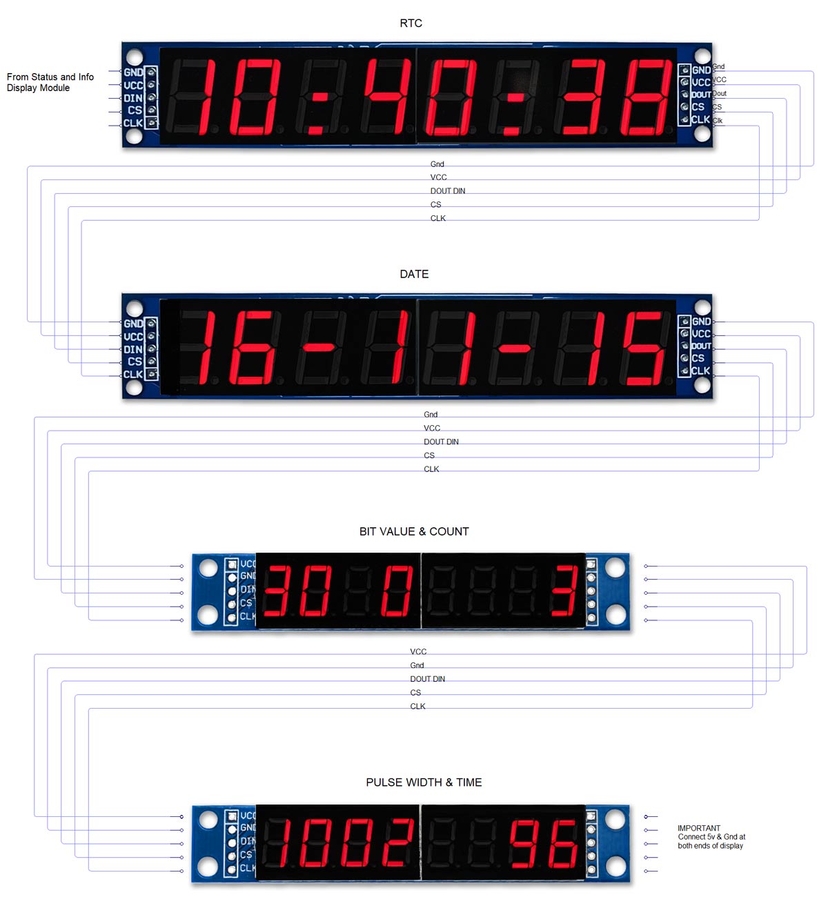 Arduino DCF77 Analyzer Clock 7 Segment Display